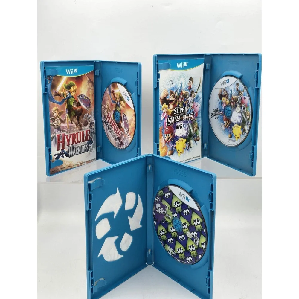 3 Lot Hyrule Warriors, Splatoon & Super Smash Bros - CIB w/Manual Tested Working